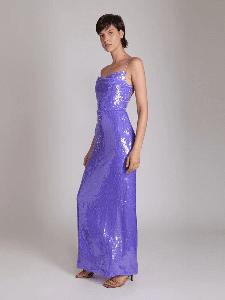 Backless Lace-up Slim Long Dress