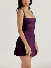 Backless Charmaine Romantic Mini Dress