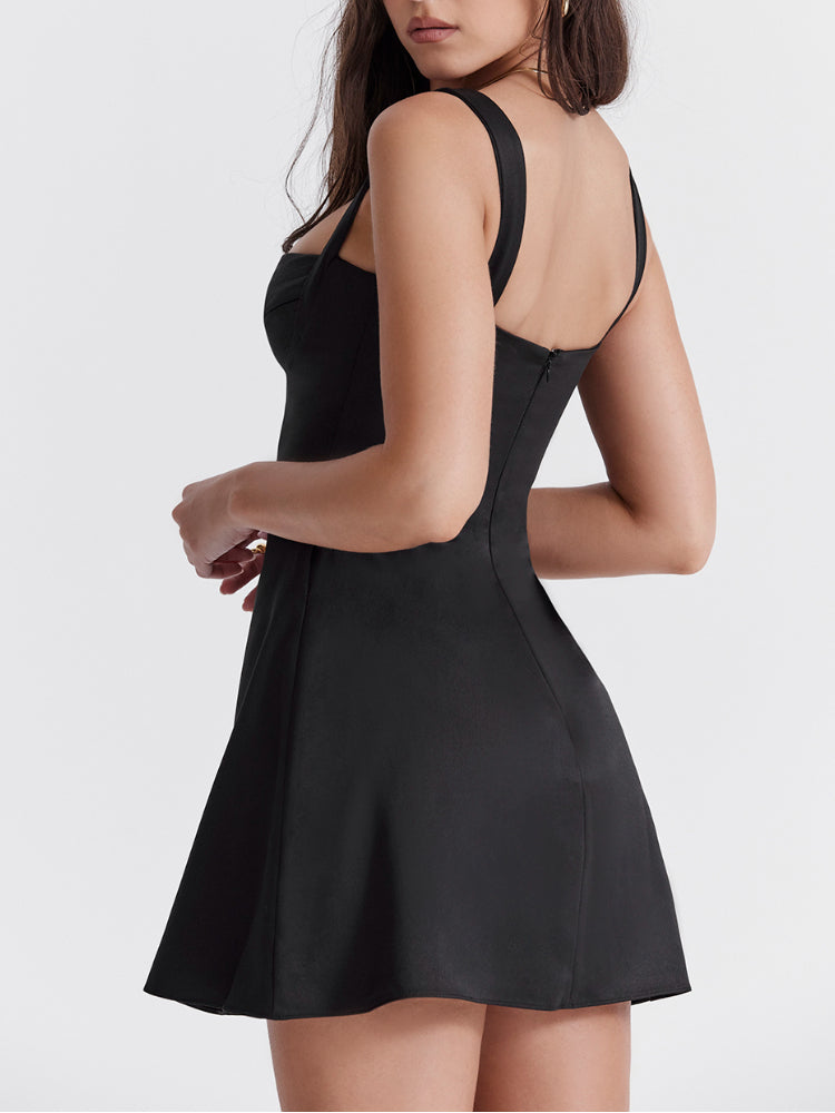 Backless Charmaine Romantic Mini Dress