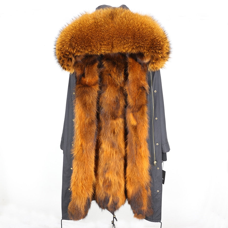 Real Fox Fur Liner Waterproof Coats (Multi - Colors)