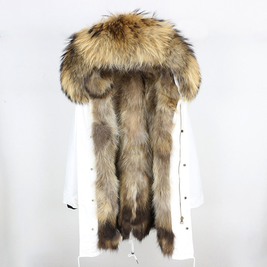 Real Fox Fur Liner Waterproof Coats (Multi - Colors)