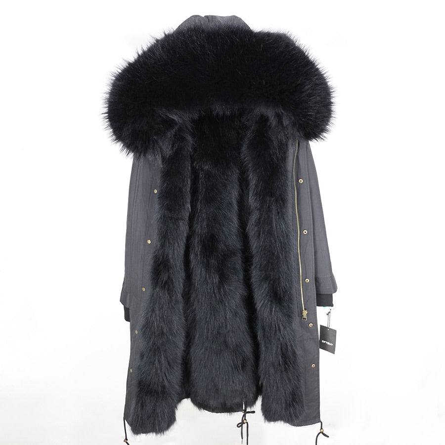 Real Fox Fur Liner Waterproof Coats (Multi - Colors)