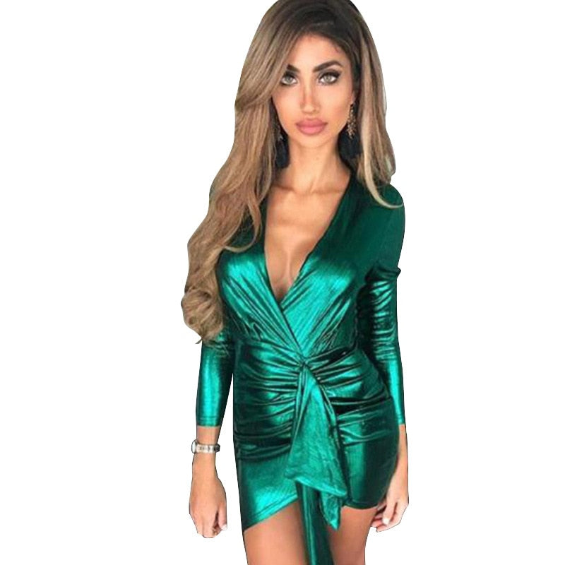 Wrap Bandage Deep V Bodycon Mini Dresses