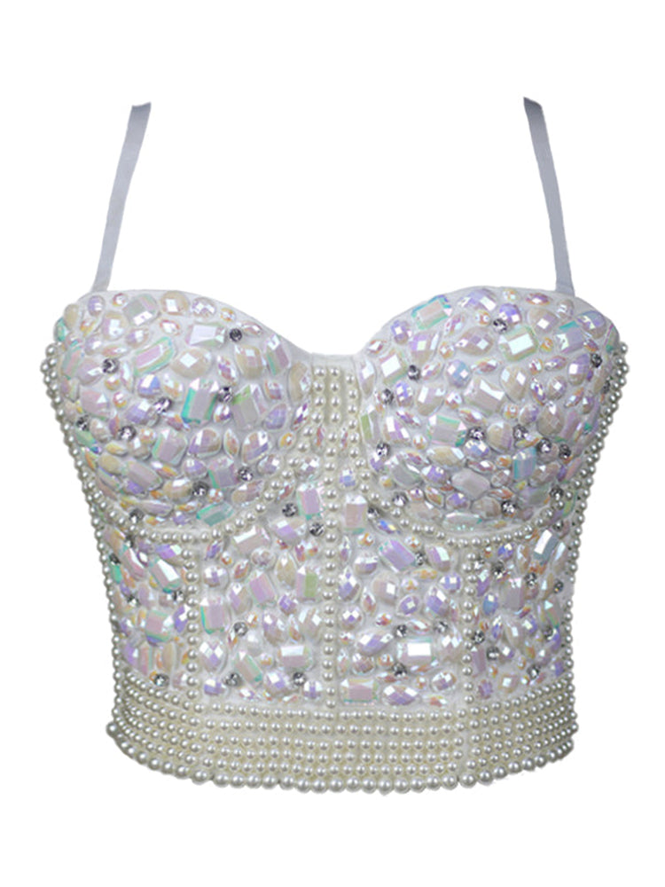 Bejeweled Taylor Swift Outfit Diamond Corset Crop Top