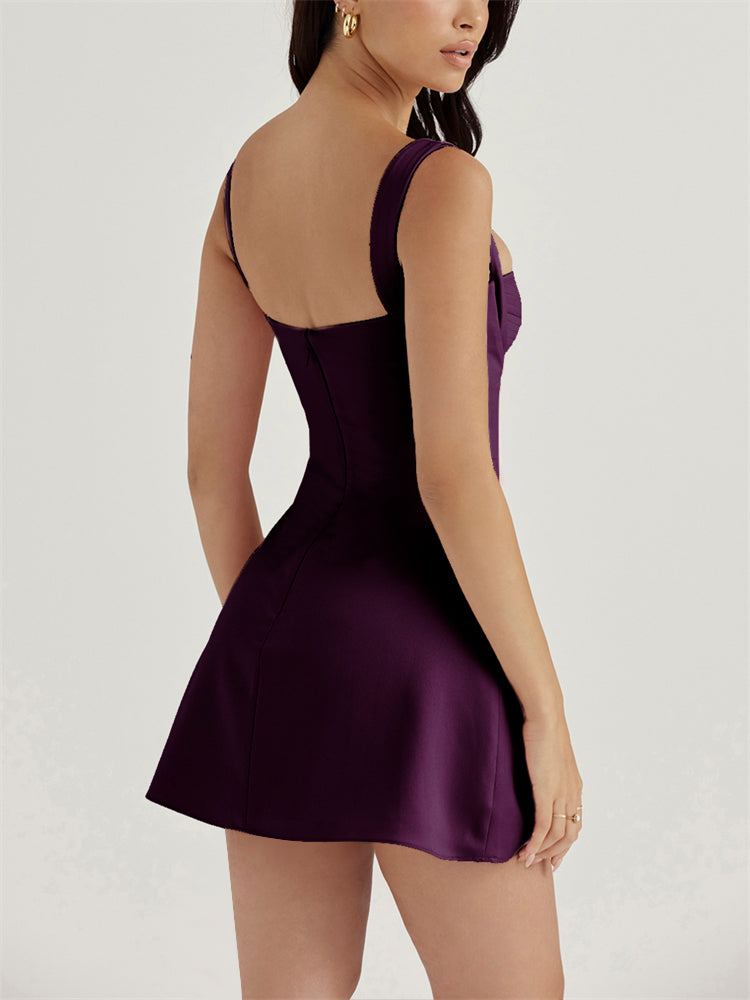 Backless Charmaine Romantic Mini Dress