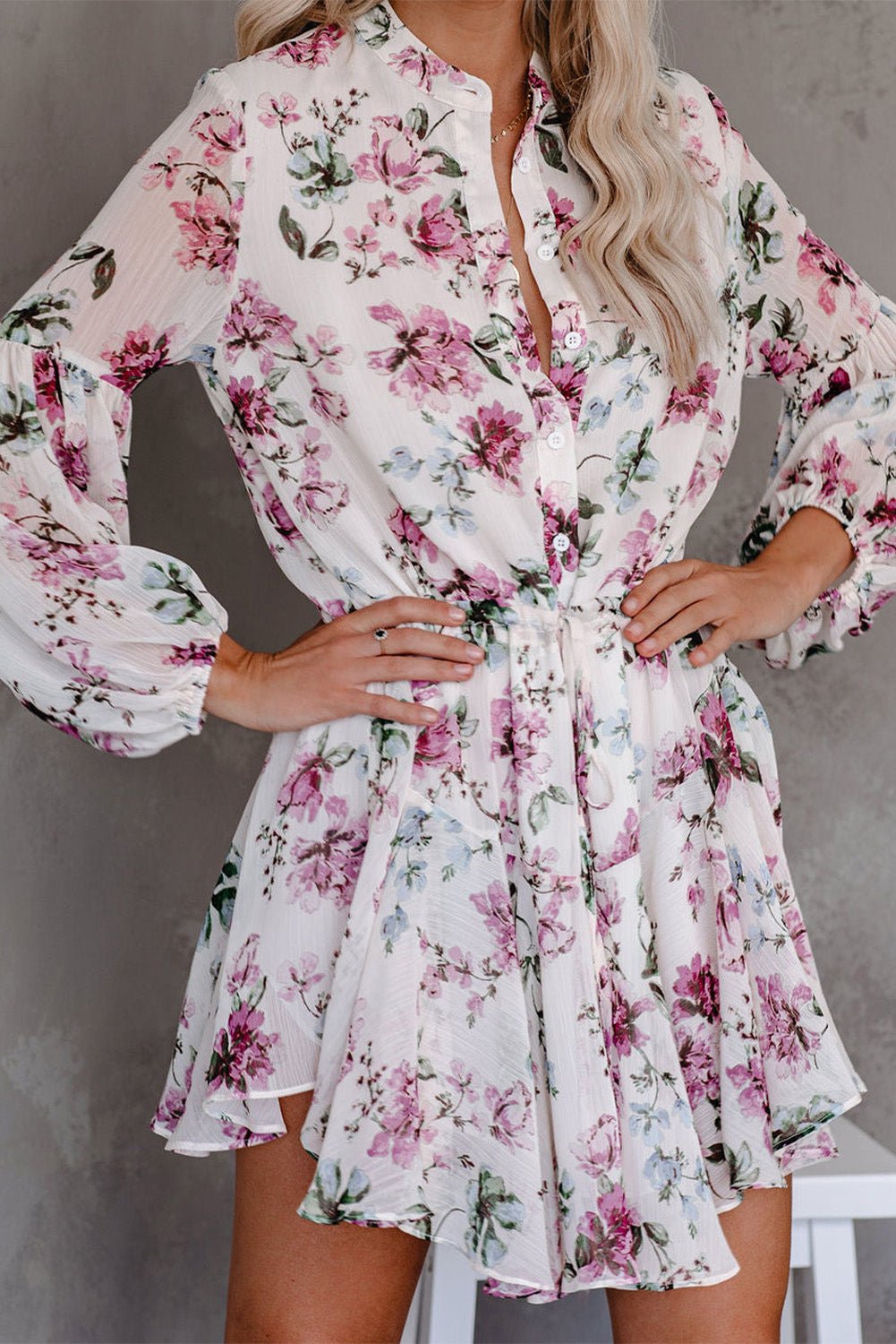 Vintage Floral Flowy Dress