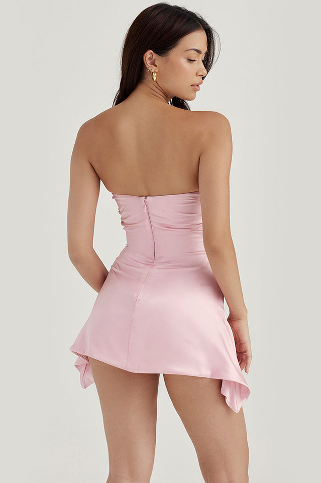 Draped Strapless Corset Dress