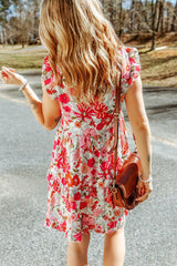 White Ruffled Tank Floral Dress