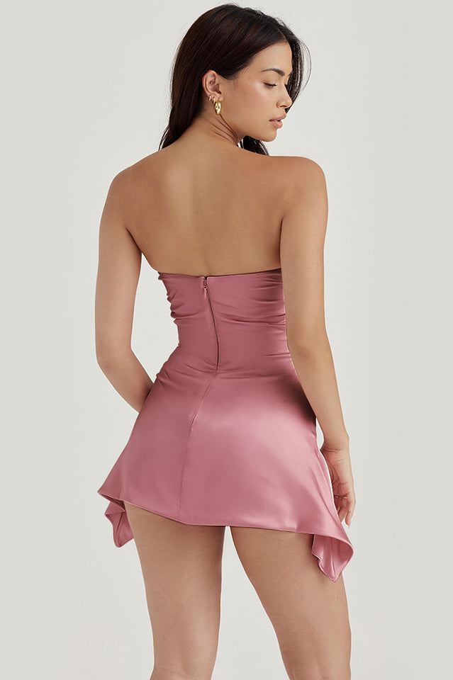 Draped Strapless Corset Dress