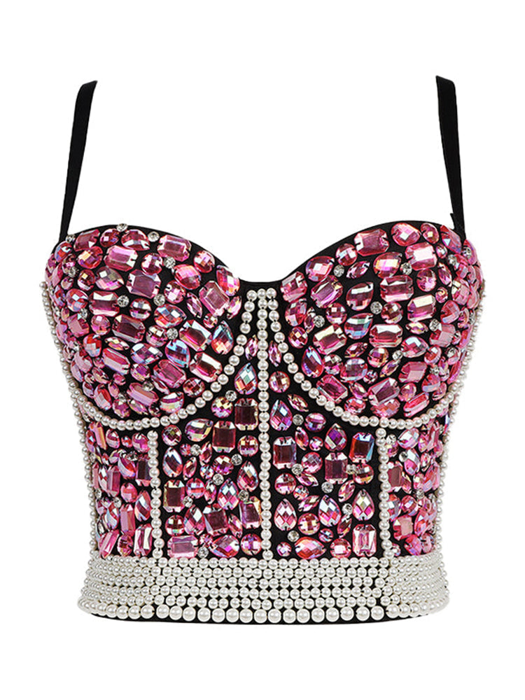 Bejeweled Taylor Swift Outfit Diamond Corset Crop Top