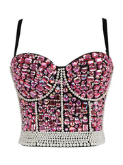 Bejeweled Taylor Swift Outfit Diamond Corset Crop Top