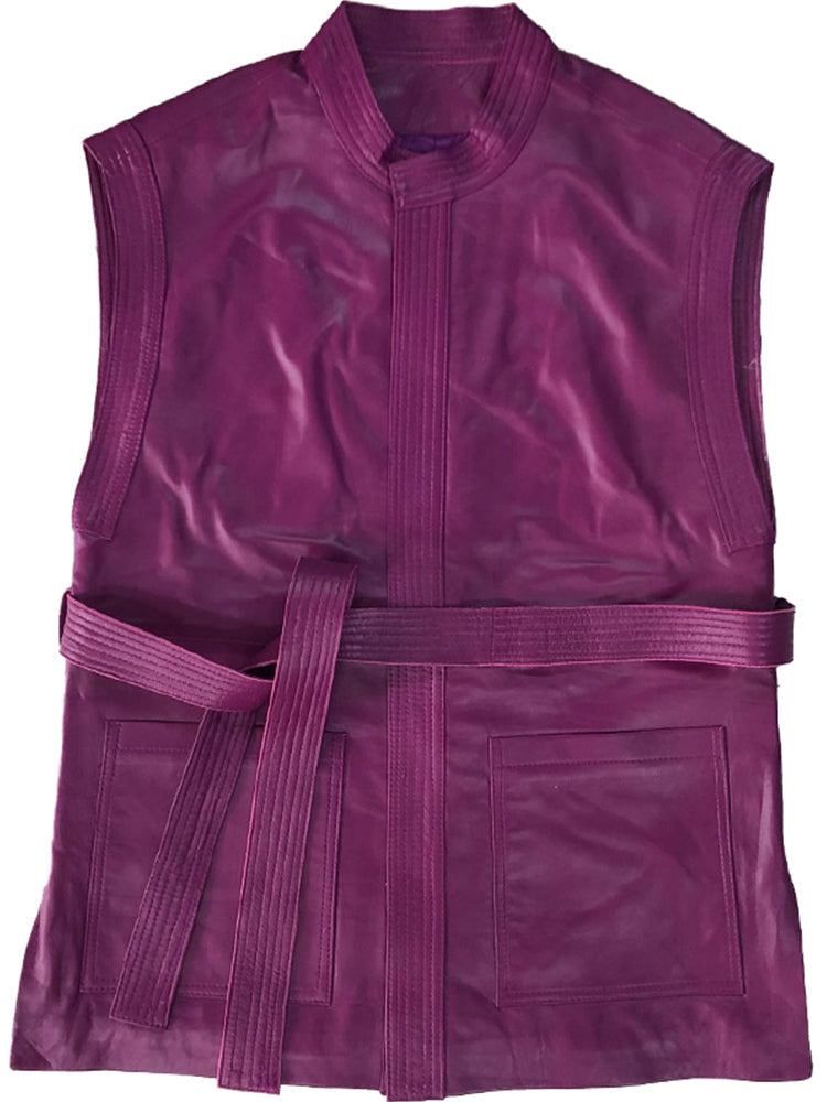 Genuine Leather Vests Robe Style