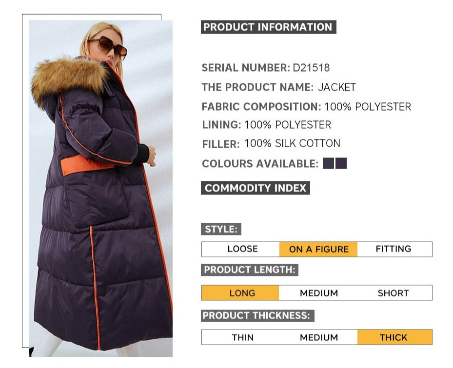 X-Long Puffer Jacket Faux Fur Parka