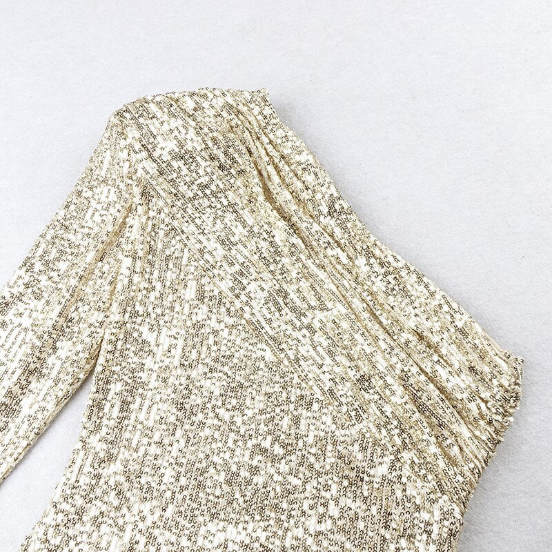 One Shoulder Sequins Dreses