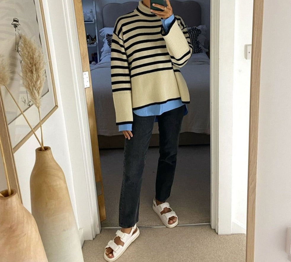 Stripe Lose Sweater