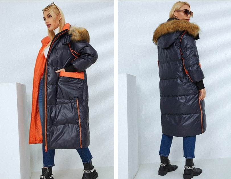 X-Long Puffer Jacket Faux Fur Parka