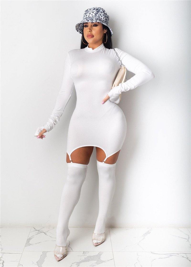 Bodycon Dress with Hook Socks