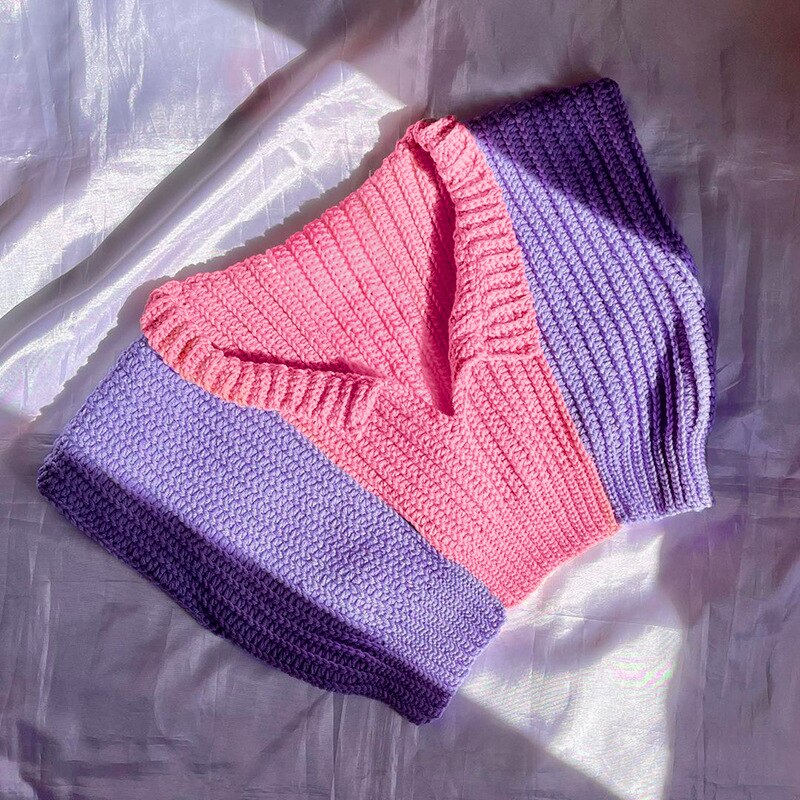 Collar Knit Crop Sweater