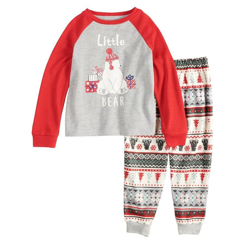 Bear Print Christmas Family Matching Pajamas Sets