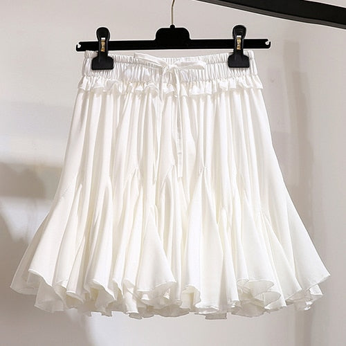 Chiffon Frill Mini Skirt