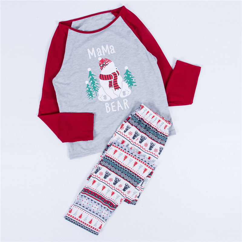 Bear Print Christmas Family Matching Pajamas Sets