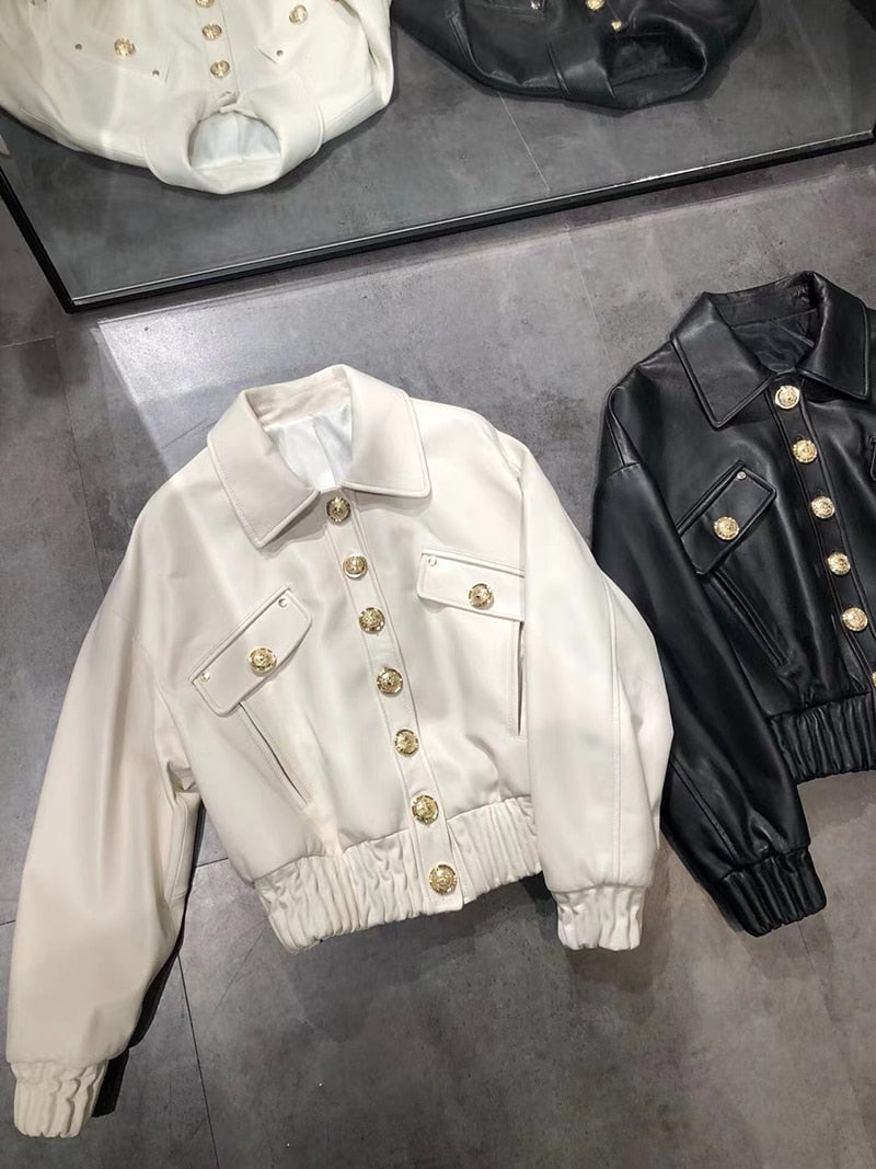 Genuine Leather Jackets Short Bombers