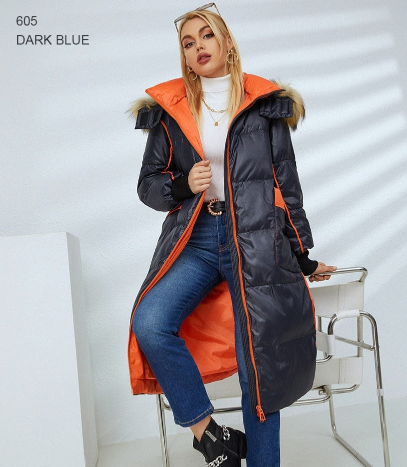 X-Long Puffer Jacket Faux Fur Parka