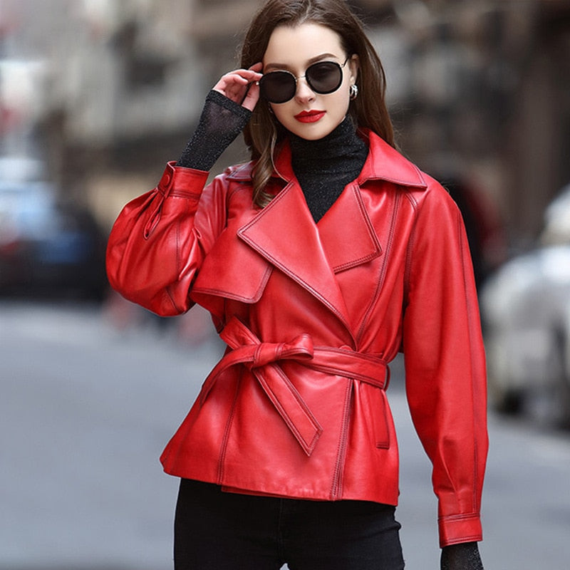 Genuine Leather Short Trench Coats