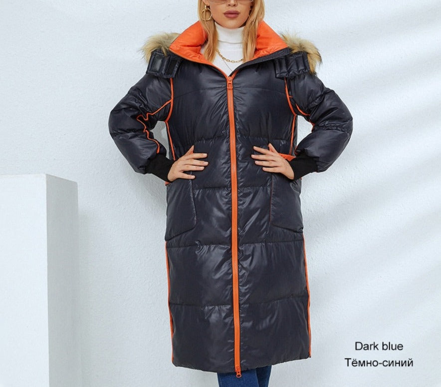 X-Long Puffer Jacket Faux Fur Parka