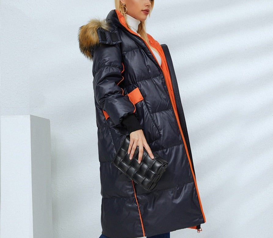 X-Long Puffer Jacket Faux Fur Parka