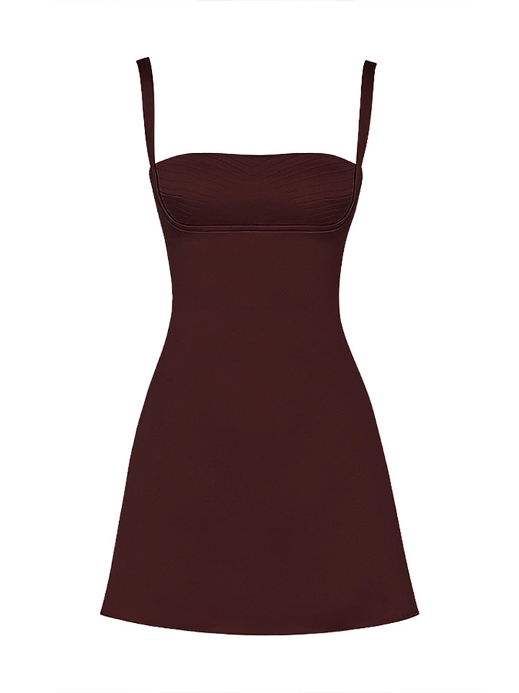 Square Neck A-line Charmaine Mini Dress