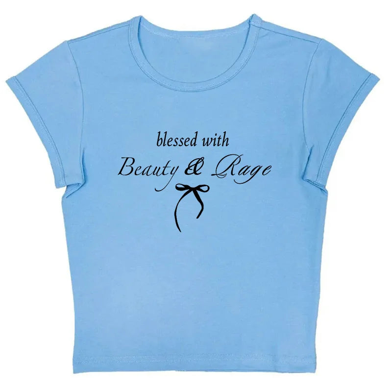 Beauty and Rage Text Graphic Top