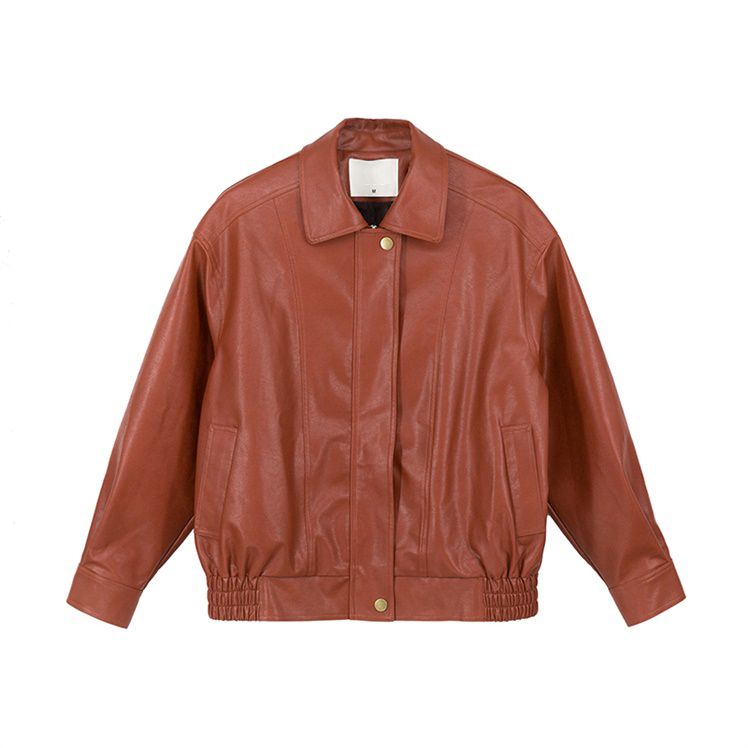 Red Faux Leather Jacket