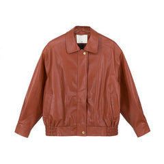 Red Faux Leather Jacket