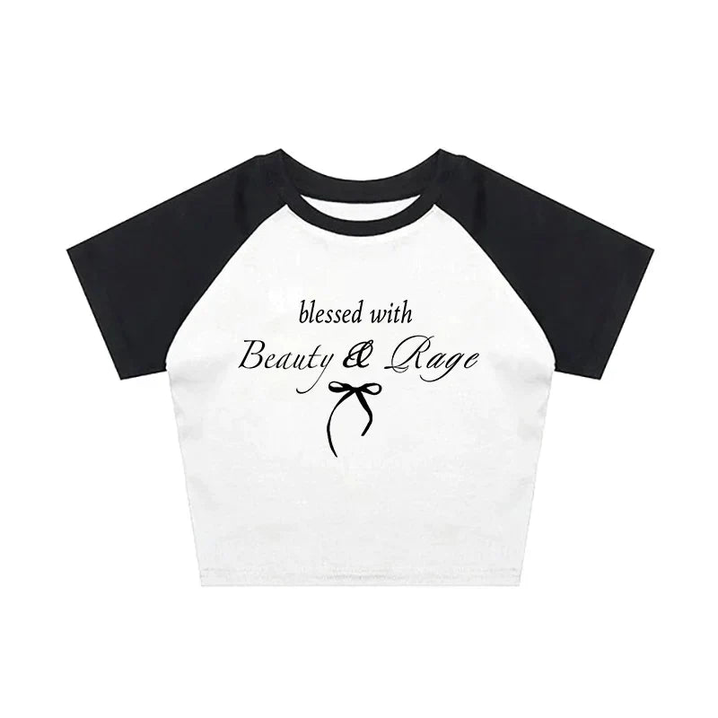 Beauty and Rage Text Graphic Top