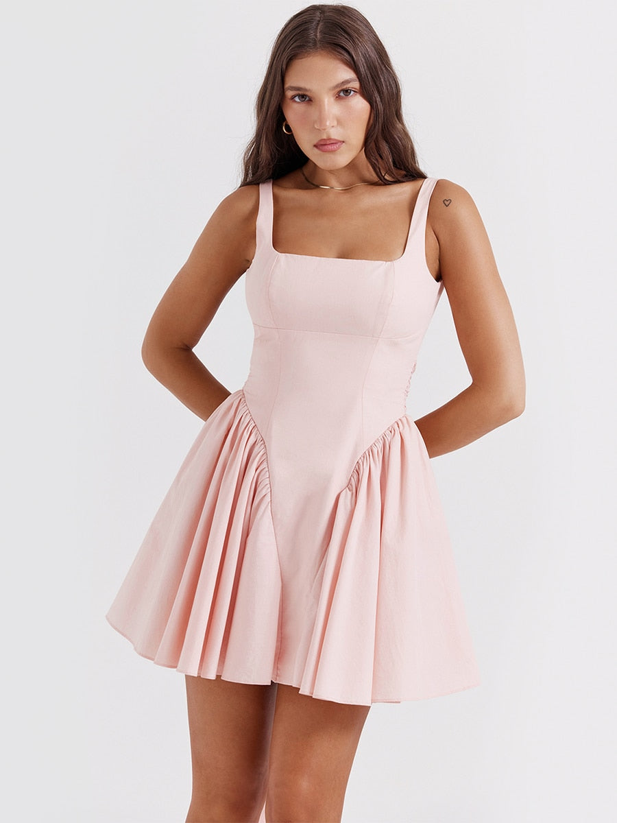 Backless Bow Mini Dress