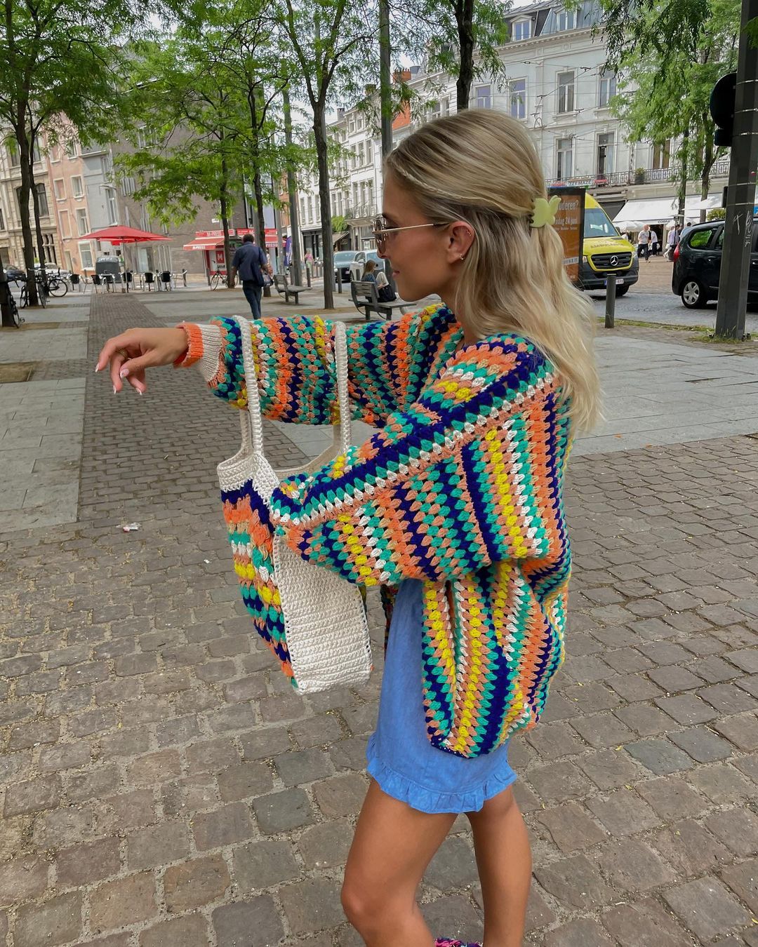 Colorful Striped Knitted Cardigan