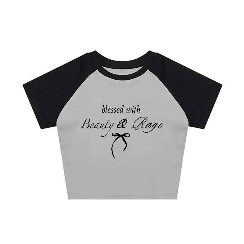 Beauty and Rage Text Graphic Top