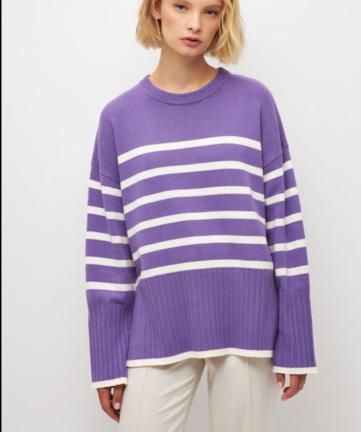 Stripe Lose Sweater