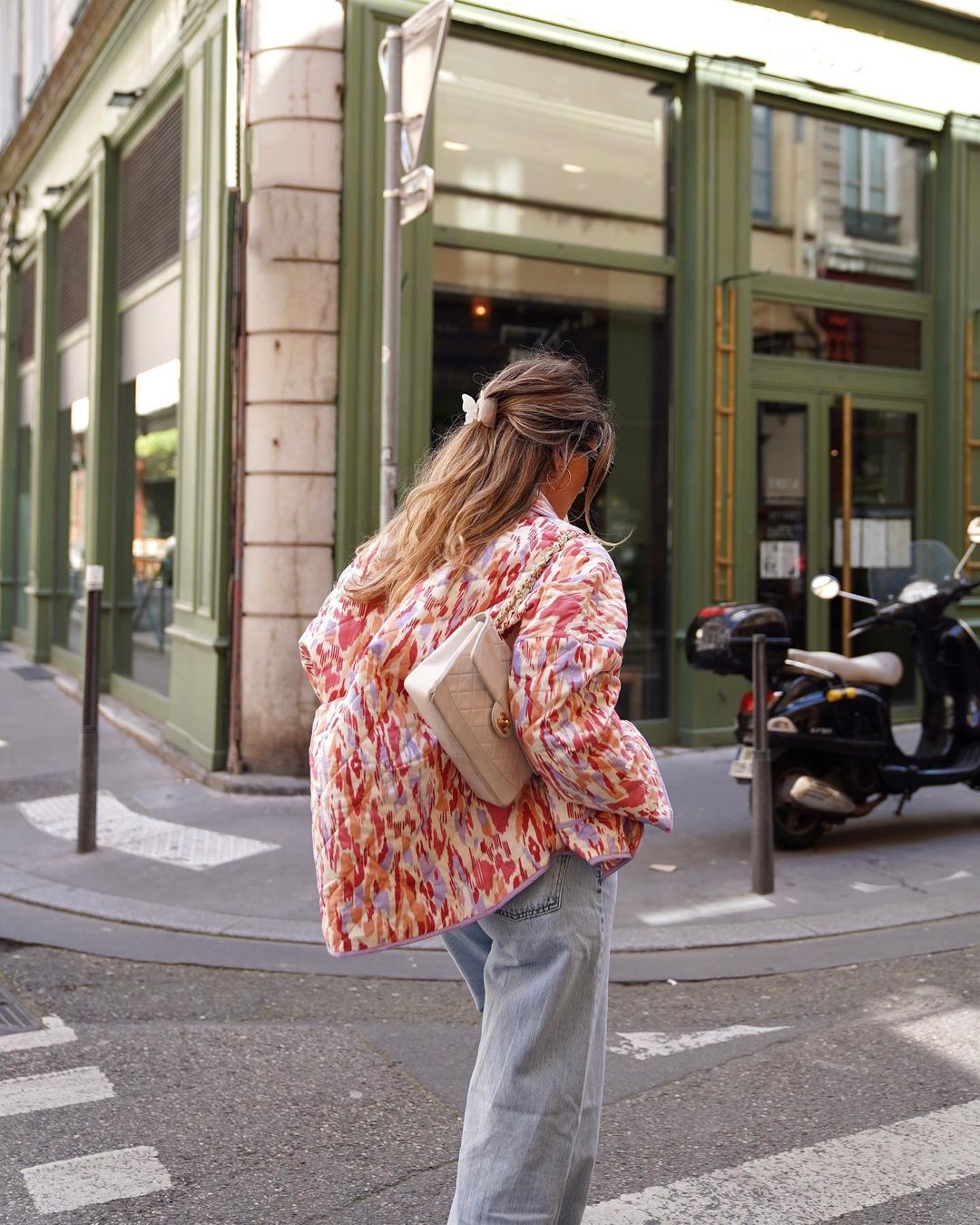 Abstract Printed Puffed Jacket