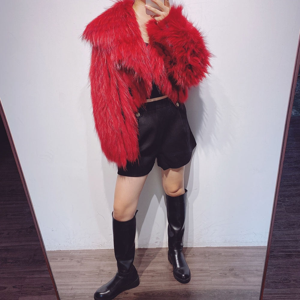 Knitted Real Fur Short Coats