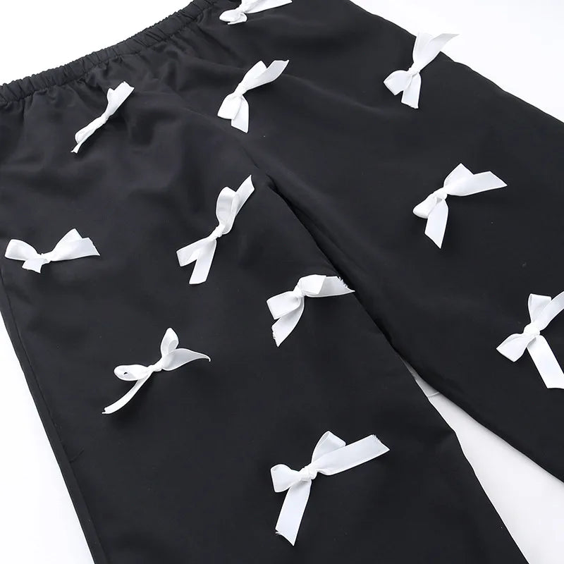 Black Bow Joggers