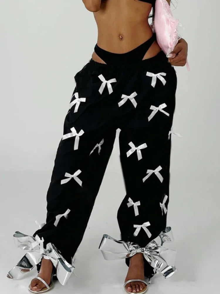 Black Bow Joggers