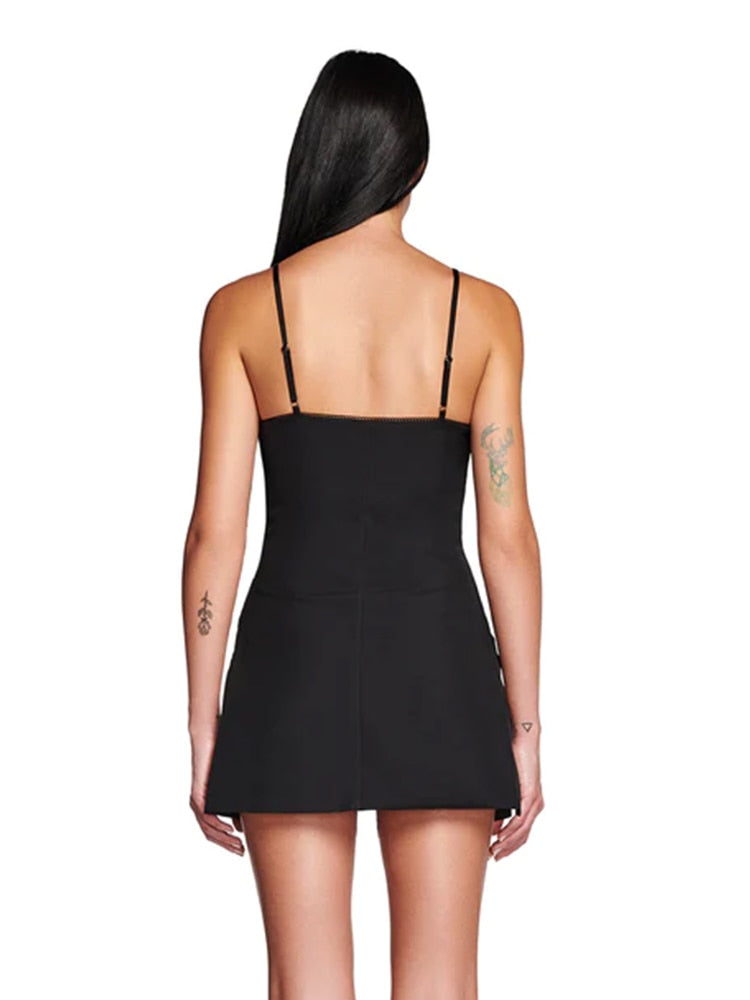 Black Hook Mini Strap Dress