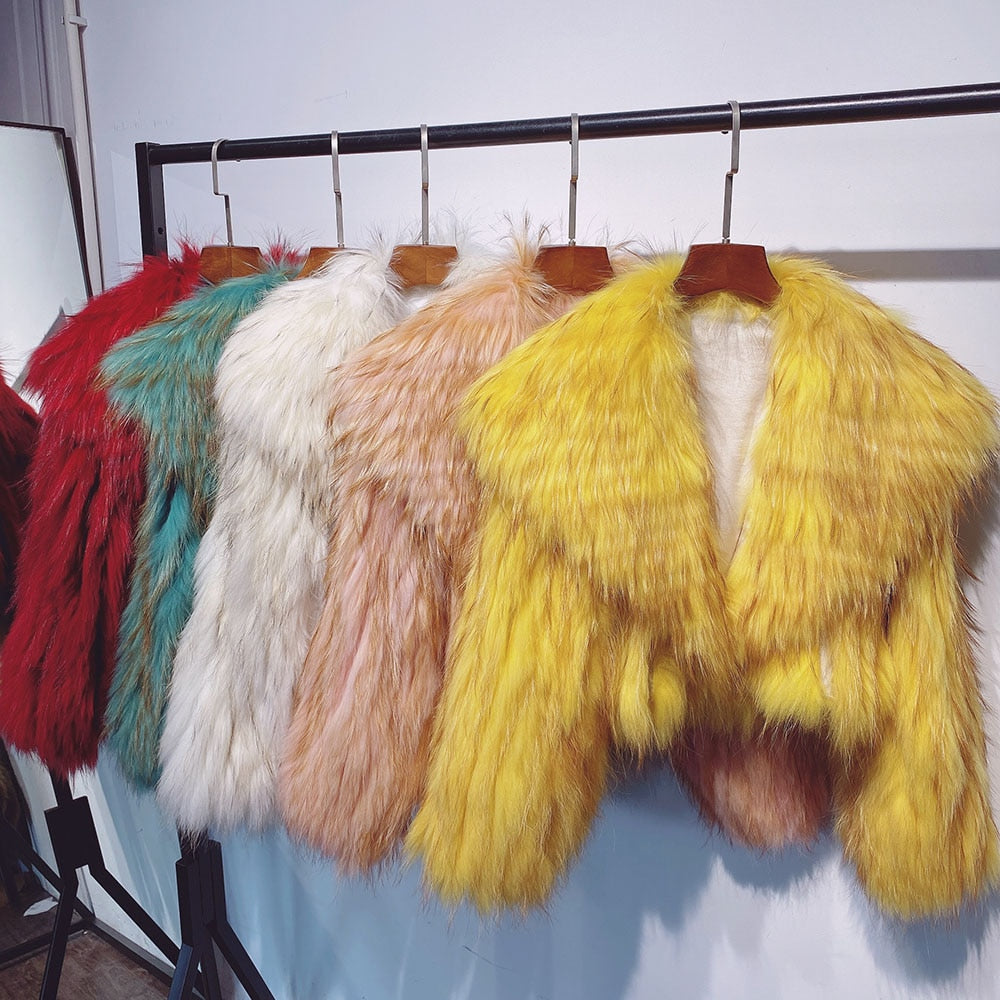 Knitted Real Fur Short Coats