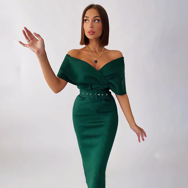 Off Shoulder Elegant Vintage Dress