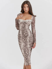 Elegant Lace Midi Dress