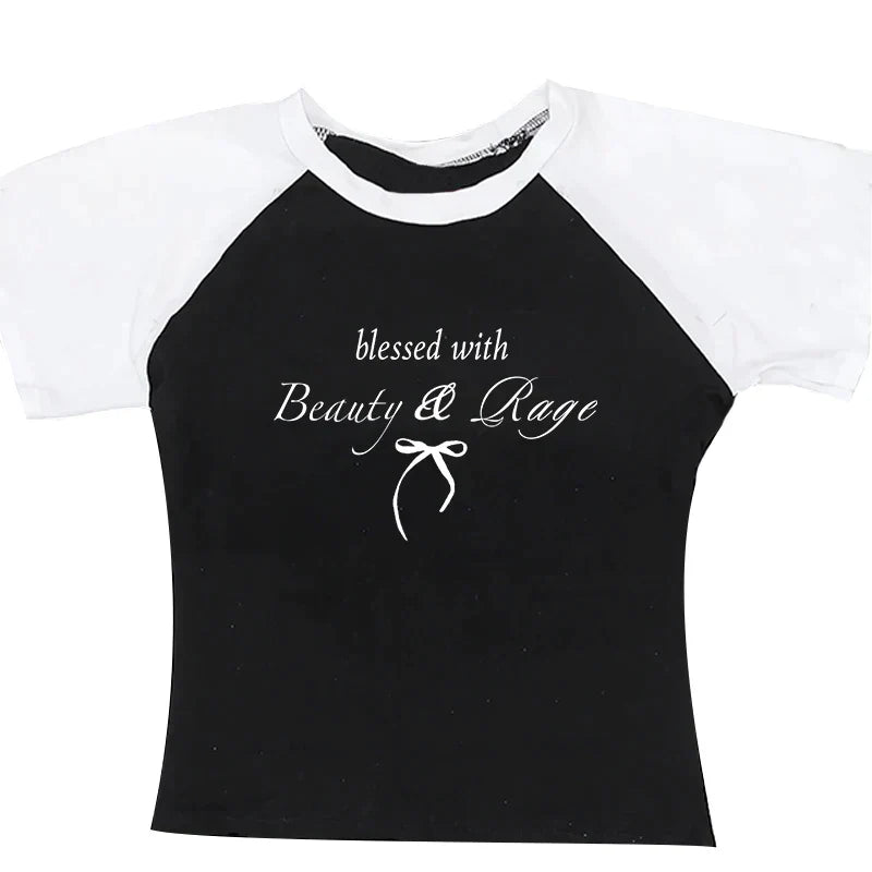 Beauty and Rage Text Graphic Top