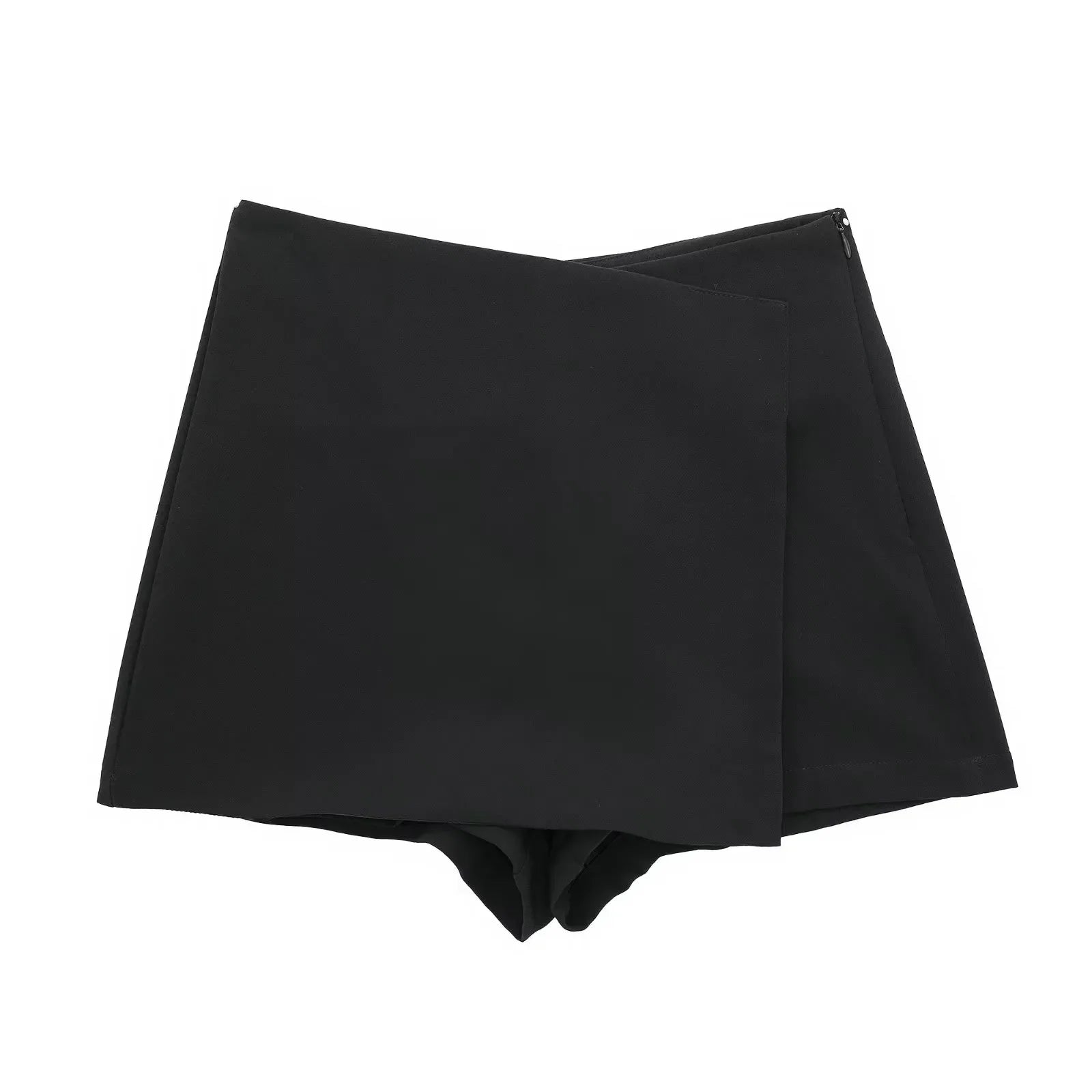 Solid High Waist Skort