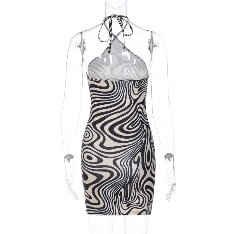 Black & White Bodycon Mini Dress